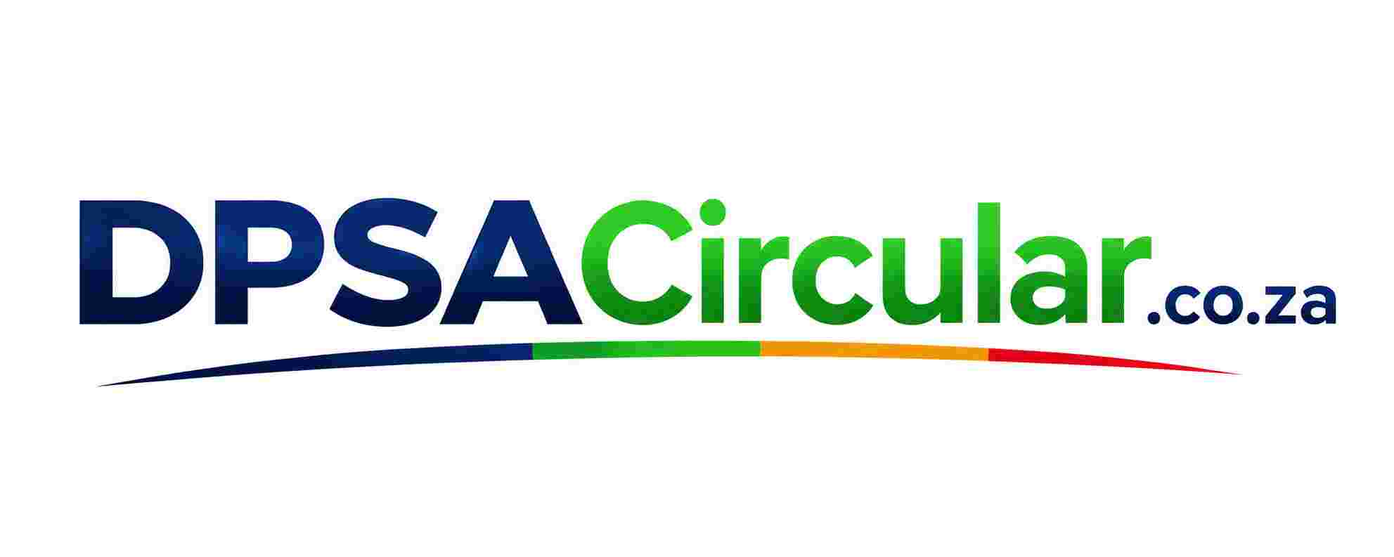 DPSACircular.co.za logo featuring modern blue and green typography with a South African inspired multicolour accent representing government job and DPSA vacancy information.