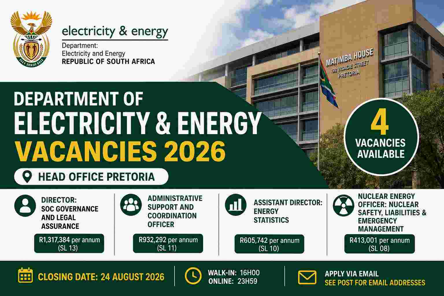Department of Electricity and Energy DPSA Circular Vacancies | Download PDF 28 of 2026