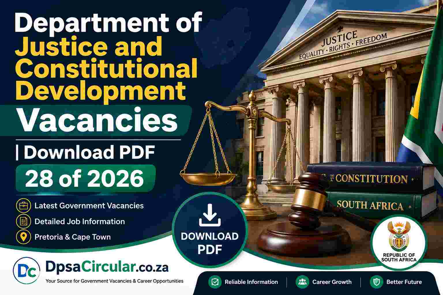 Department of Justice and Constitutional Development Vacancies | Download PDF 28 of 2026