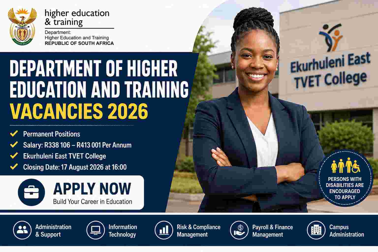 Department of Higher Education and Training Vacancies 27 of 2026 | Download PDF