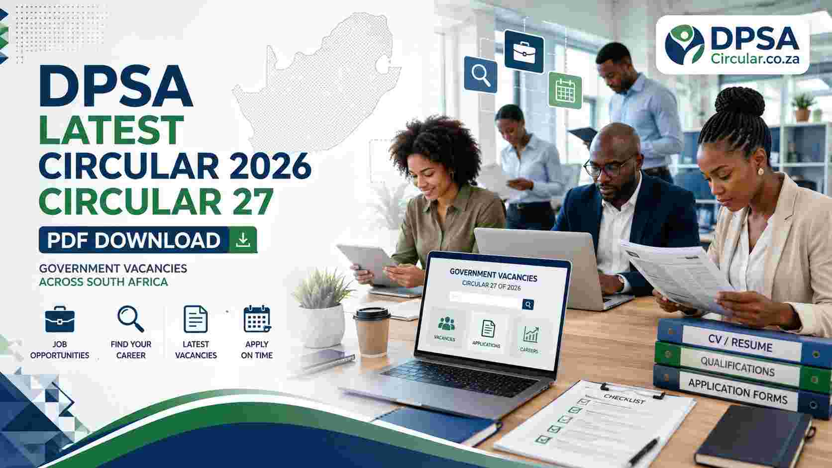 Official DPSA Circular 27 of 2026 South African government vacancy guide banner.