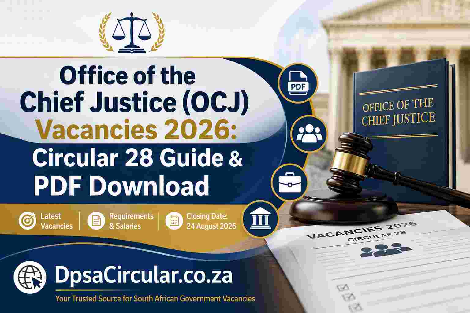 Office of the Chief Justice (OCJ) Vacancies 2026: Circular 28 Guide & PDF Download