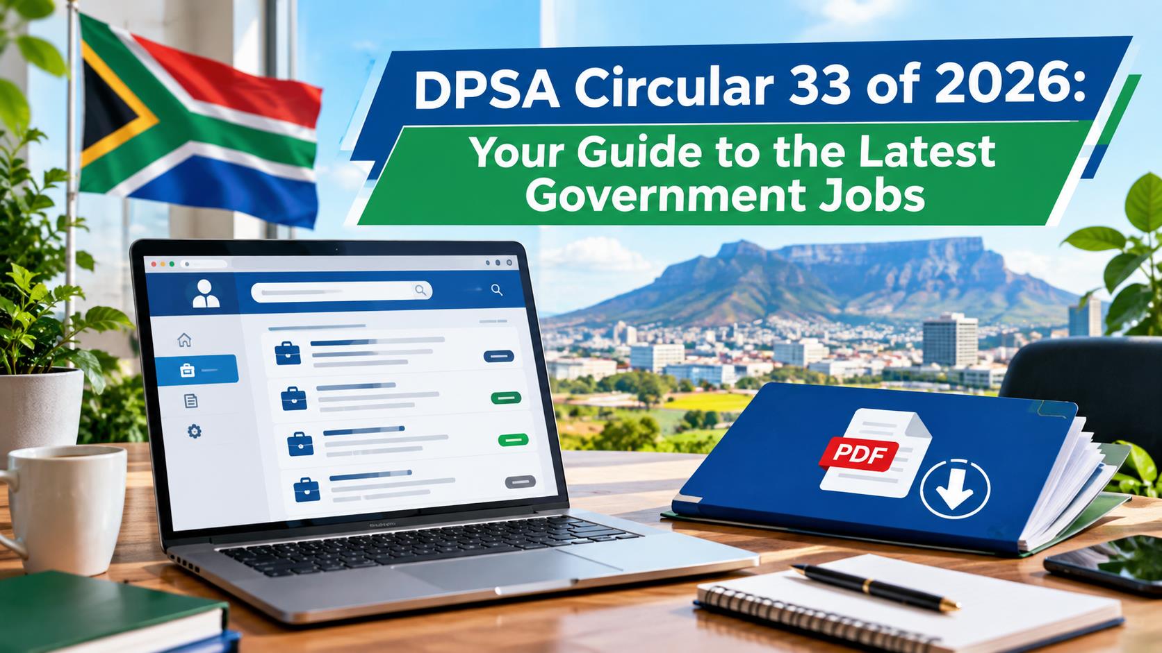 Official DPSA Public Service Vacancy Circular 33 of 2026 graphic showcasing latest government jobs in South Africa.