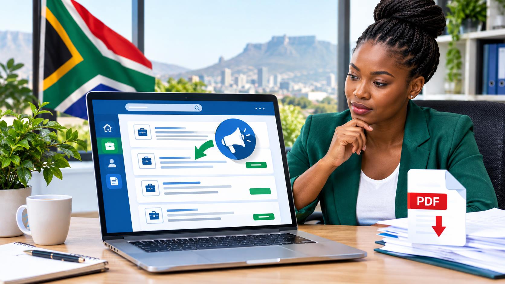 A South African government vacancy circular displaying a post marked as a re-advertisement with specific application instructions.